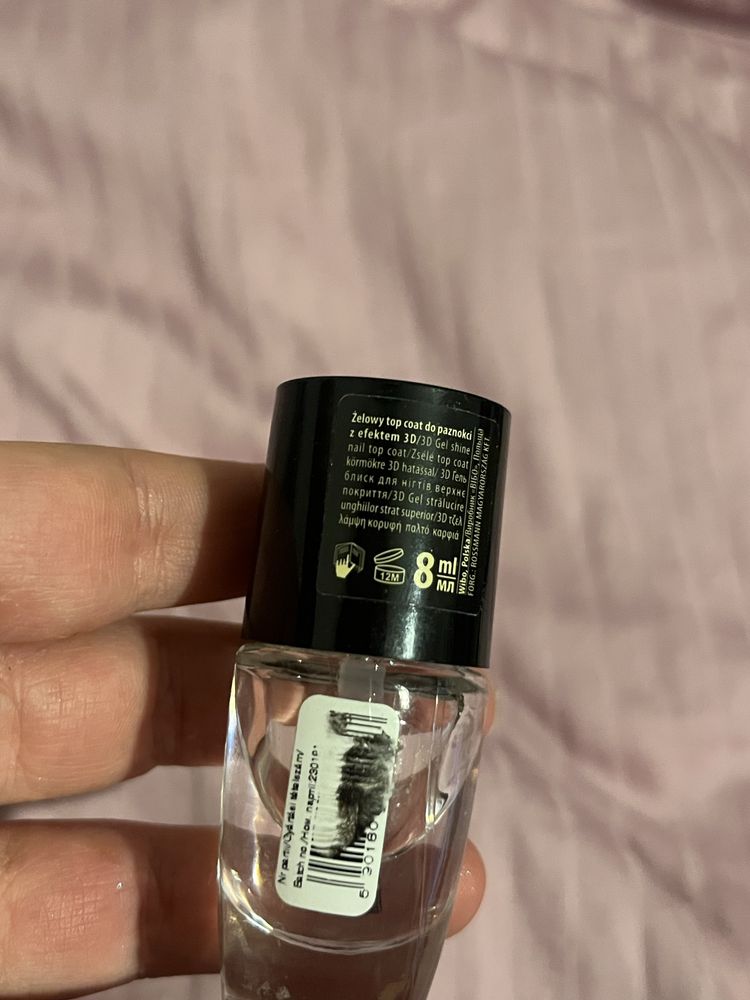 Top coat lakier do paznokci 3D gel shine lovely