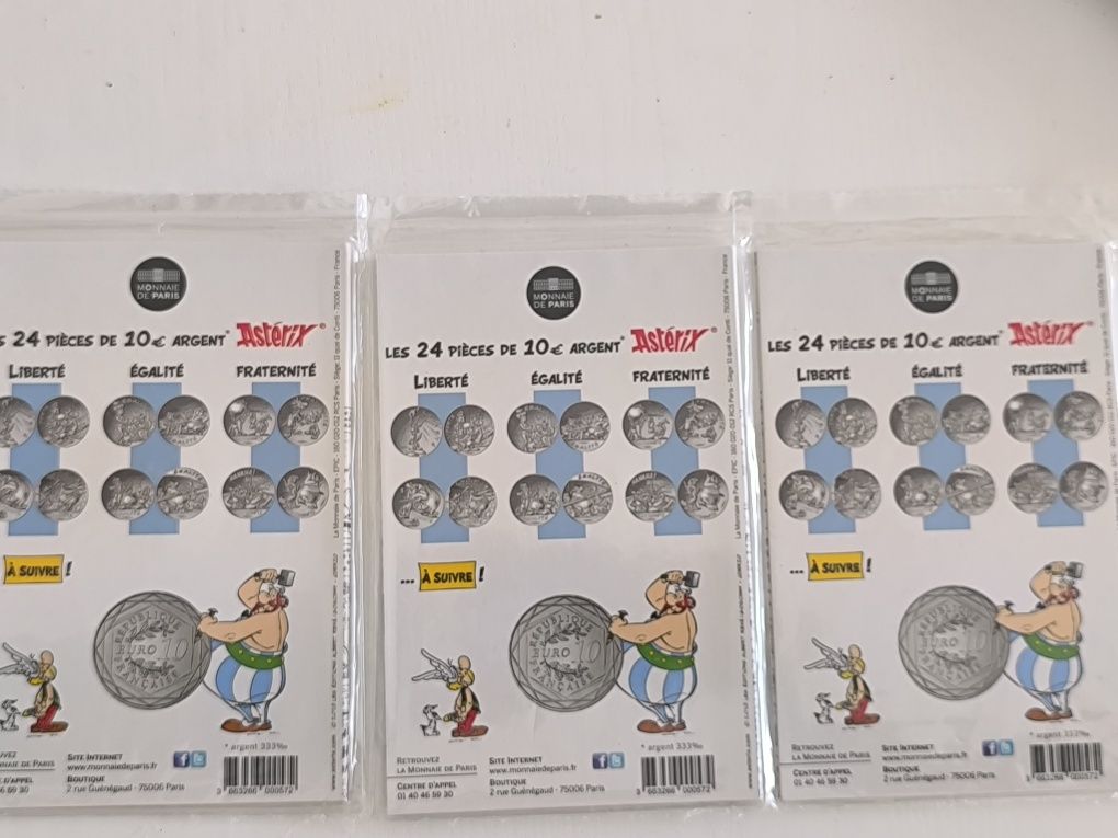 Moeda 10€ Asterix 19€ cada uma