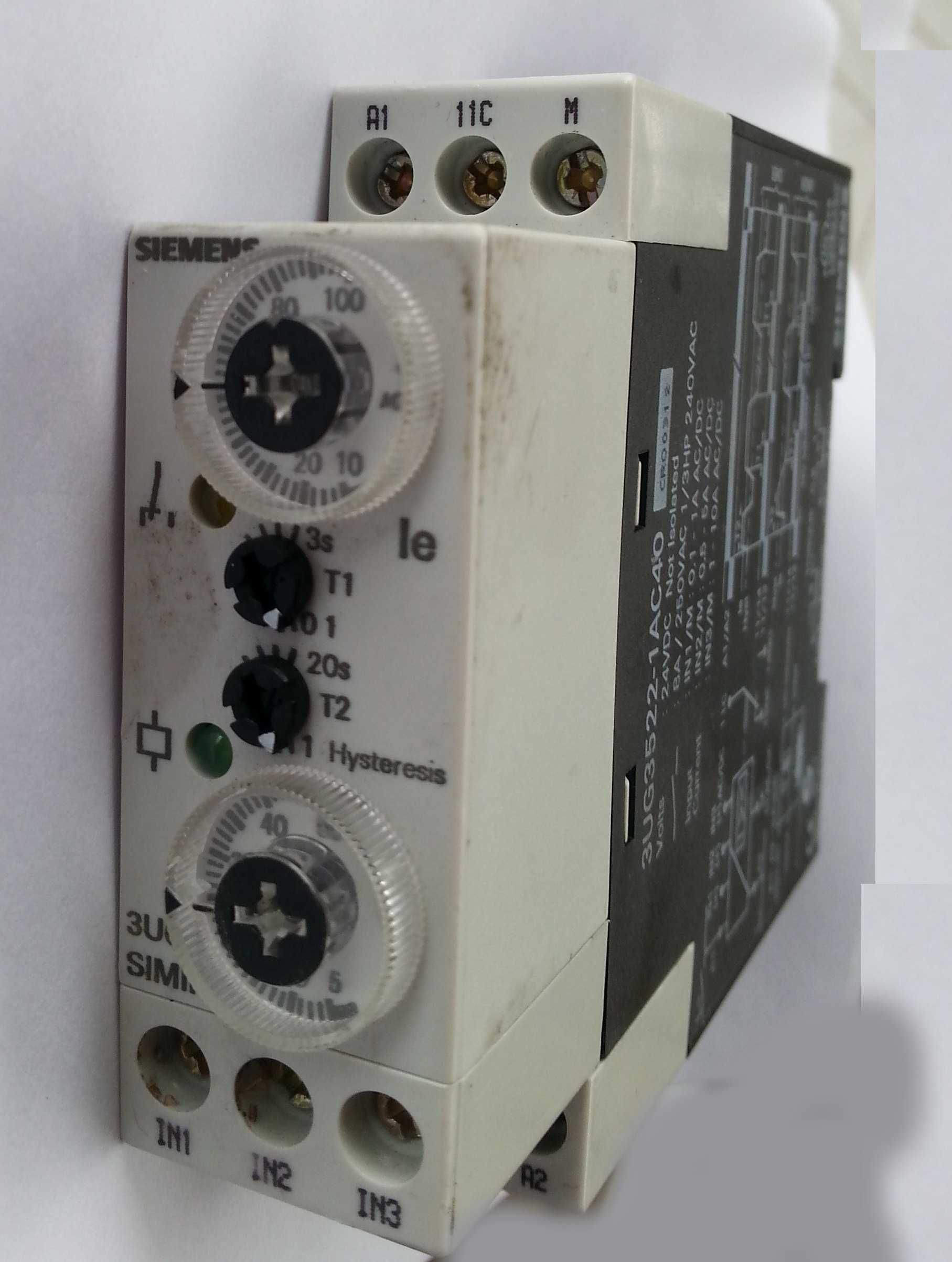 Siemens Simirel 3UG3 3UG3522-1AC40 histereza zabezpieczenie zaniku