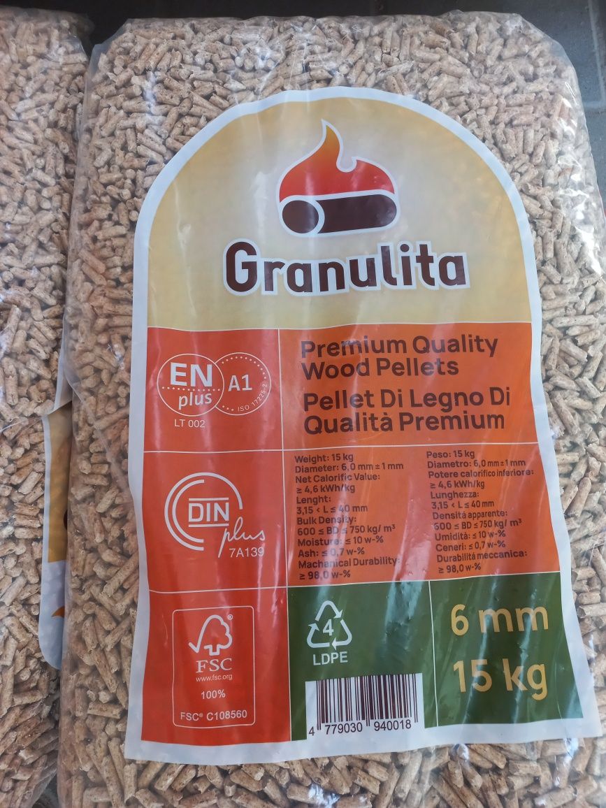 PELLET Premium drzewny iglasty i liściasty EN PLUS A1