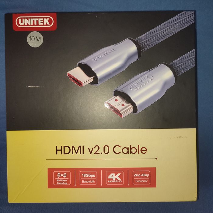 kabel hdmi 10m unitek premium gold 4k hdr ps5 xbox playstation tv