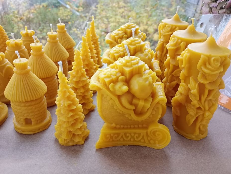 Świeczki z wosku pszczelego