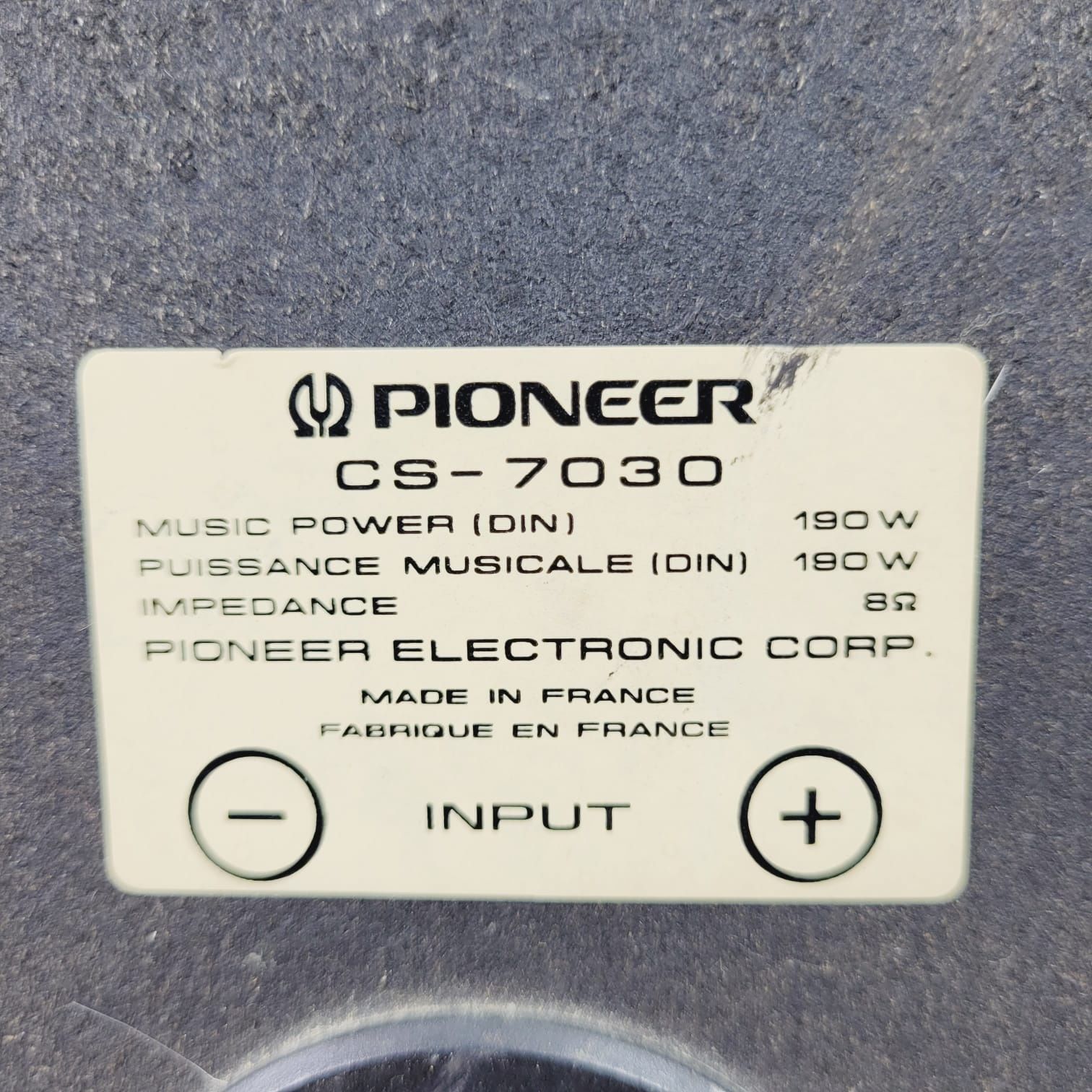 Kolumny Pioneer CS 7030 8ohm 190W France