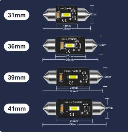 Габаритные огни лампа C5W C10W T10 LED лампочка светодиодная салон