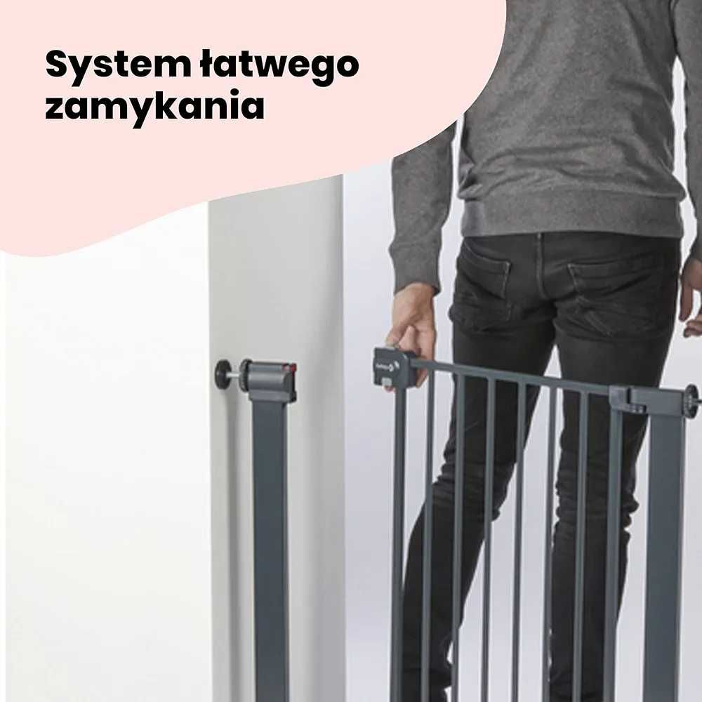 Barierka na drzwi, schody Safety 1ST rozporowa czerń. Nowa.