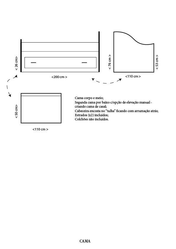 Mobiliário Quarto/studio completo (cama, secretária, guarda-roupa)