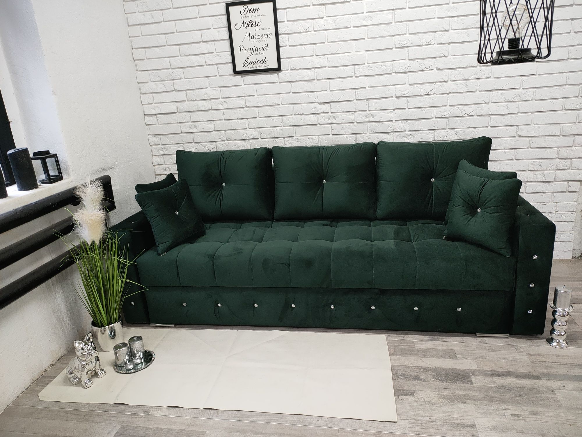 Kanapa,sofa Samara Glamour, sprężyny welur