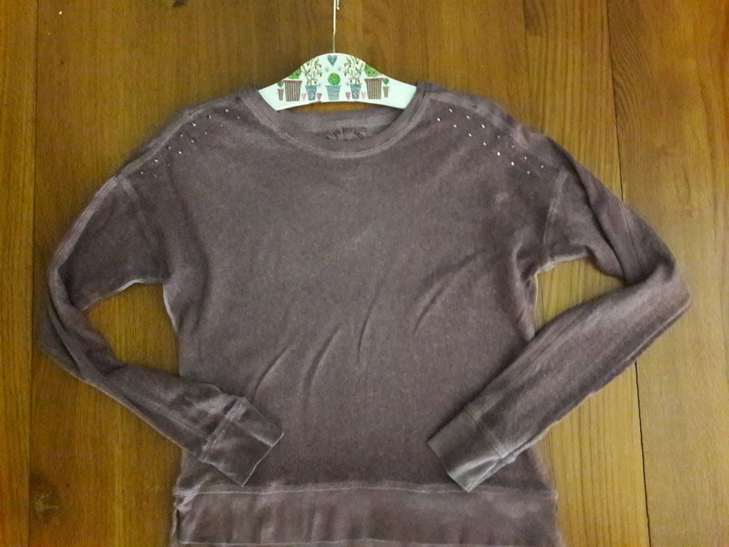 New York Angel ładna,modna bluzka wrzos cotton dekatyzowany r S i 36/8