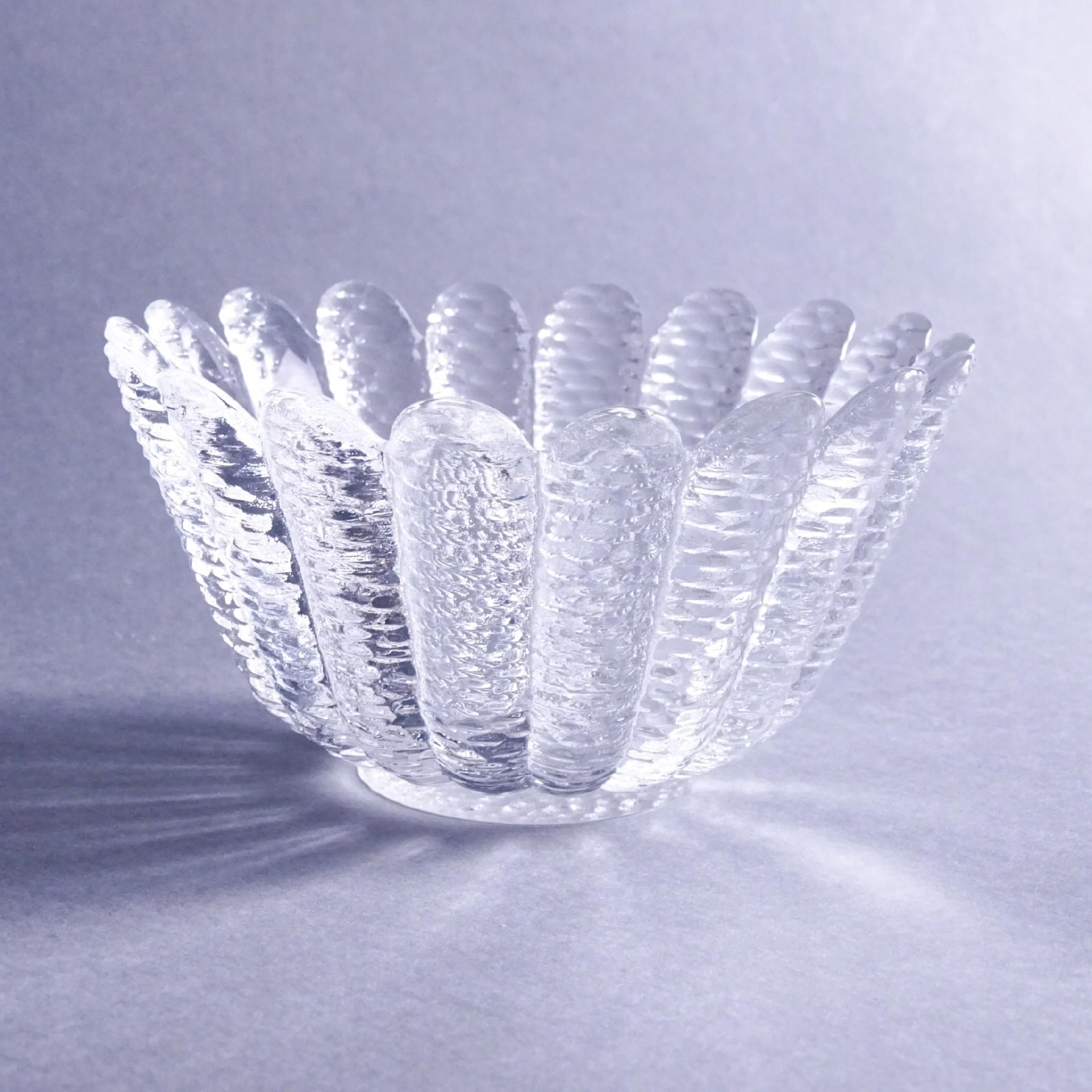 skandynawski design kryształowa miseczka cukiernica