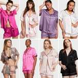 Піжама Victoria’s Secret довгий та короткий рукав різні кольори сатин