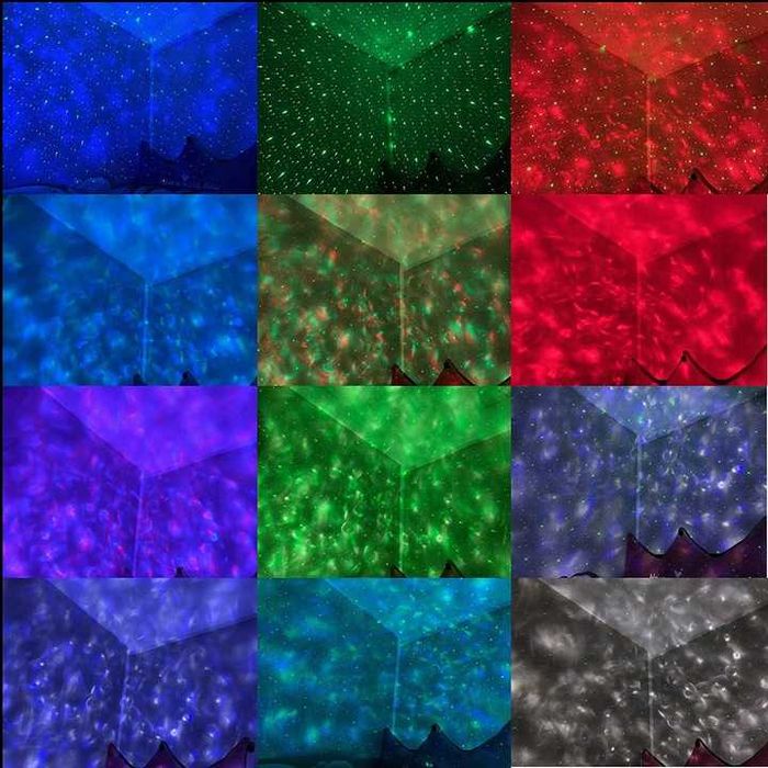 PROJEKTOR GWIAZD rzutnik nieba laser lampka GŁOŚNIK BLUETOOTH pilot