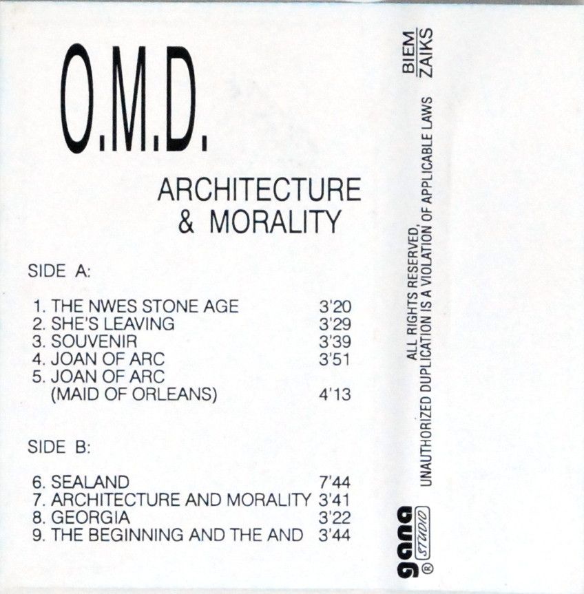 Orchestral Manoeuvers In The Dark - Architecture & Morality (MC) BDB