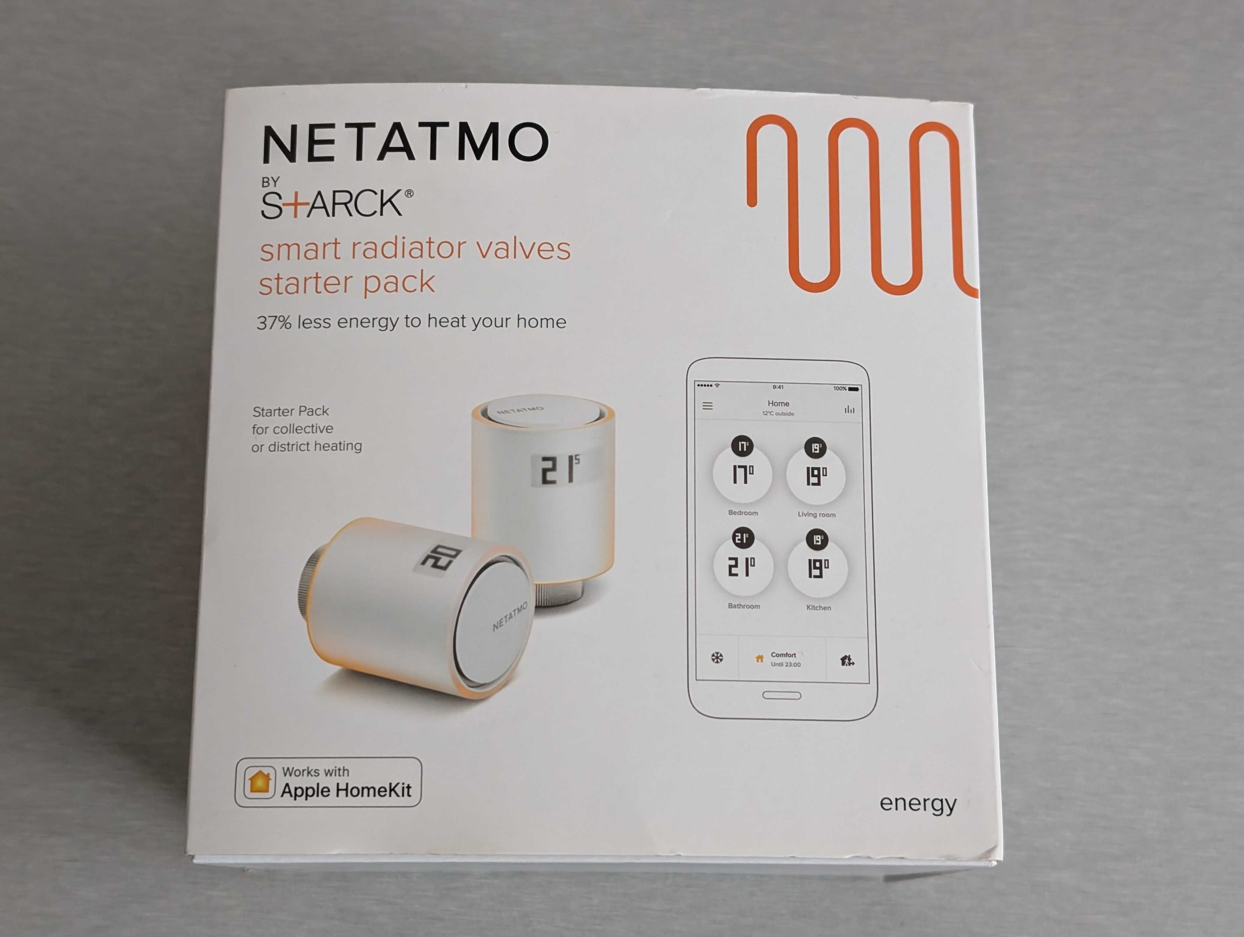 Kompletny zestaw 2x Głowica Termostatyczna + Mostek Netatmo (NVP-EN)