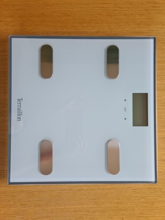 TERRAILLON Waga analityczna waga łazienkowa max 150 kg jasna szara