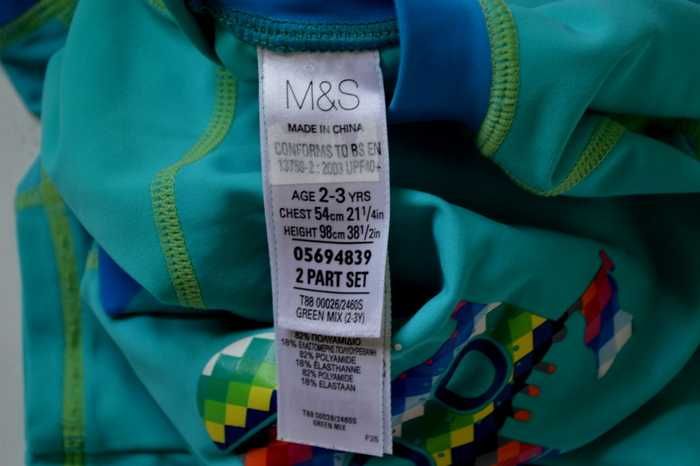 T7 M&S Strój kąpielowy kombinezon dziecięcy do pływania 98cm 2-3l