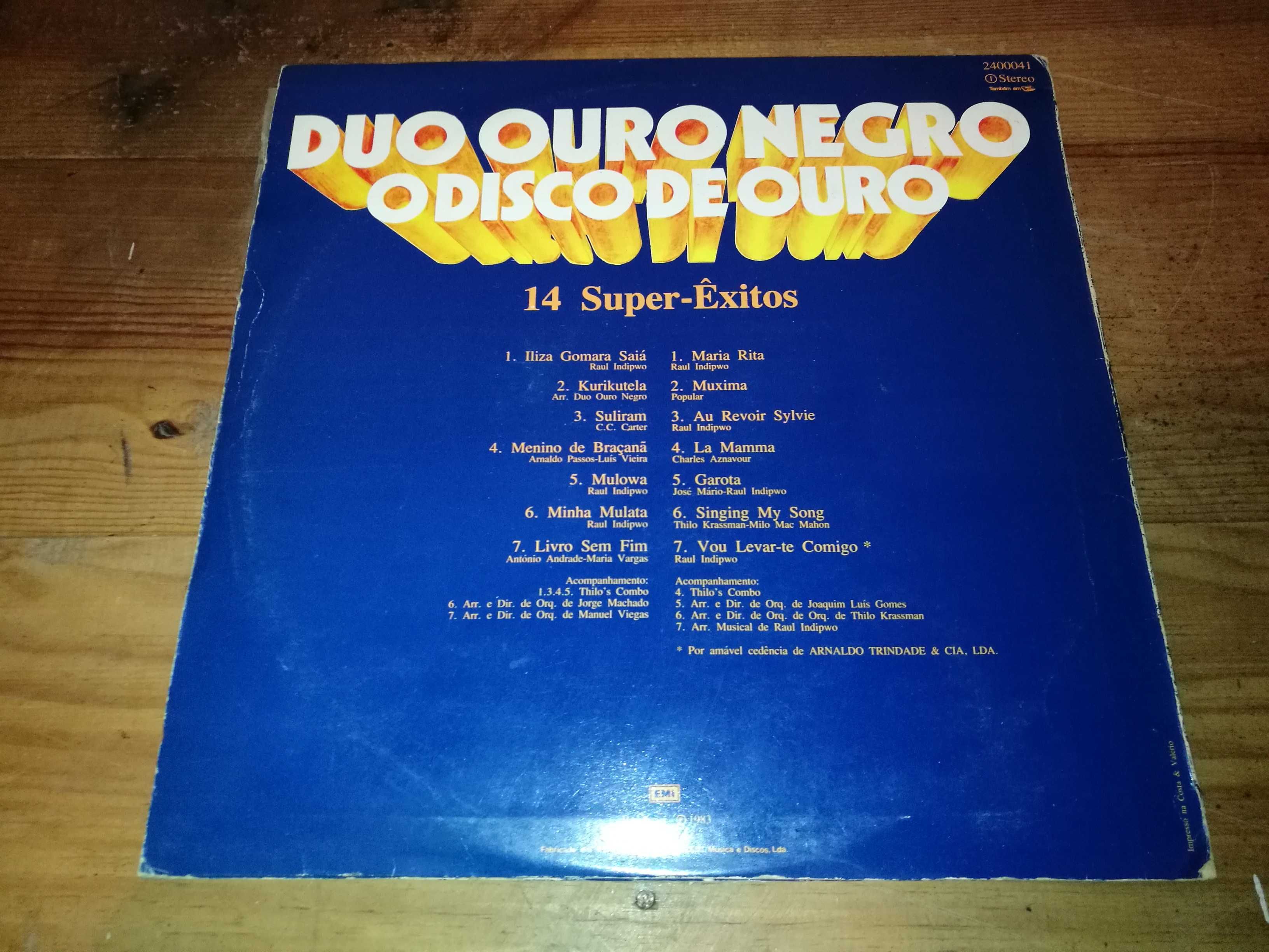 DUO OURO NEGRO (africano) - O Disco de ouro –14 Super Exitos  LP
