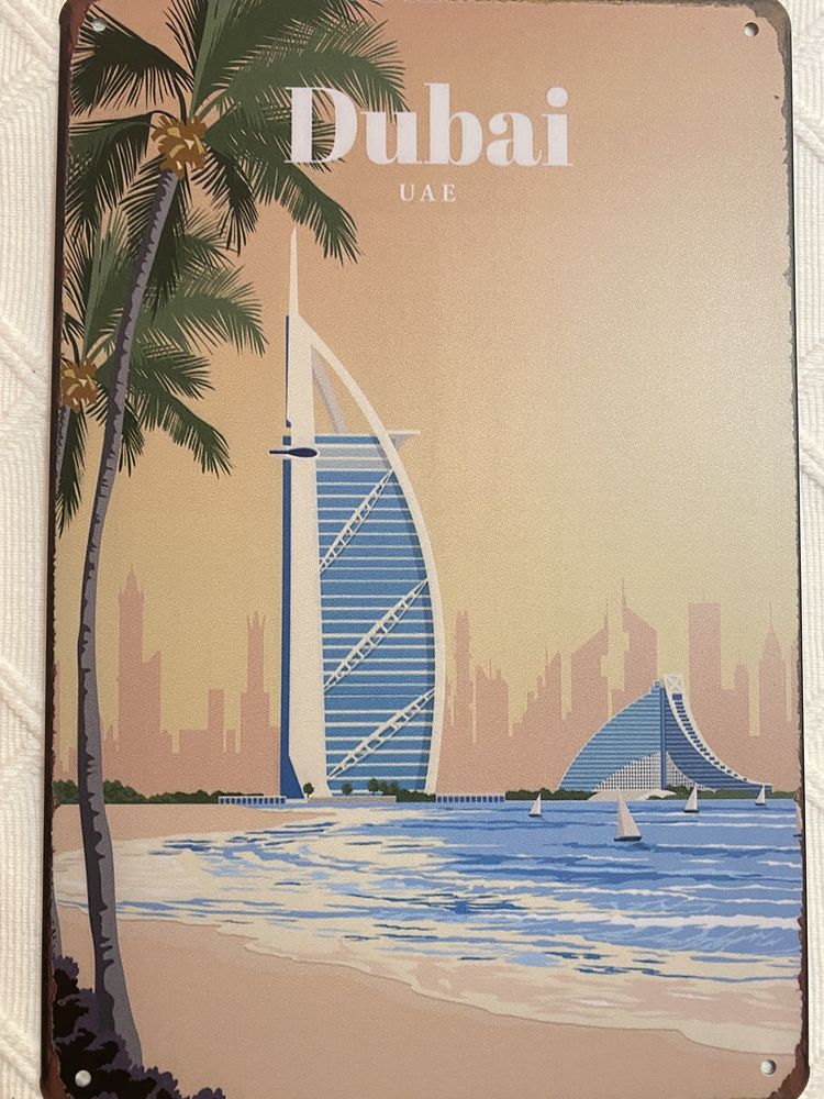 DUBAI | Placa Metalica Decorativa (nova)