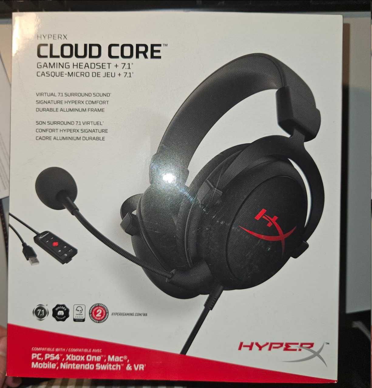Навушники HyperX Cloud Core 7.1 з мікрофоном