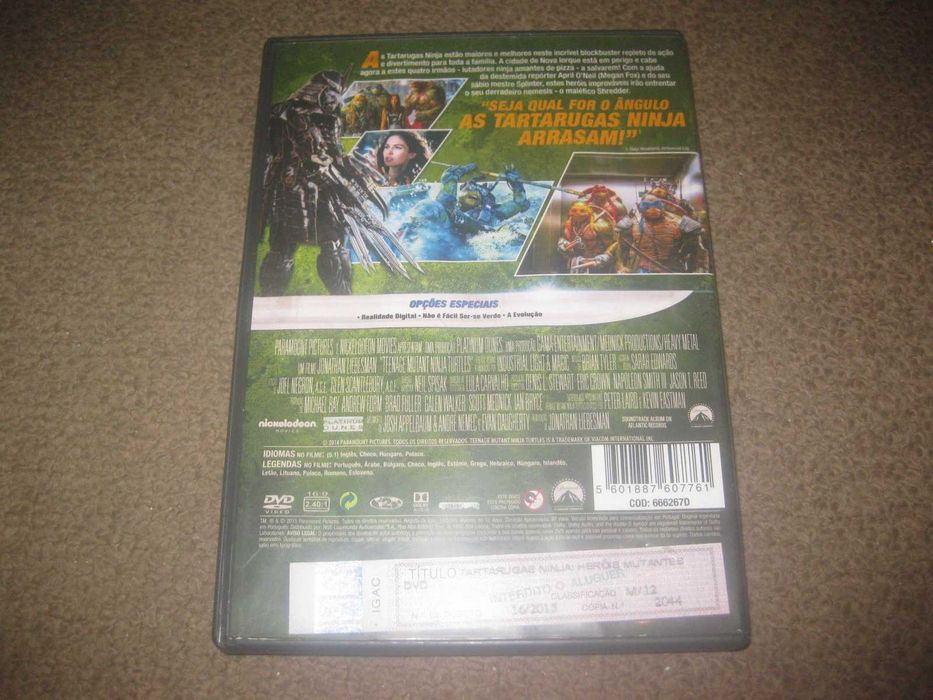 DVD "Tartarugas Ninja: Heróis Mutantes" com Megan Fox/Raro!