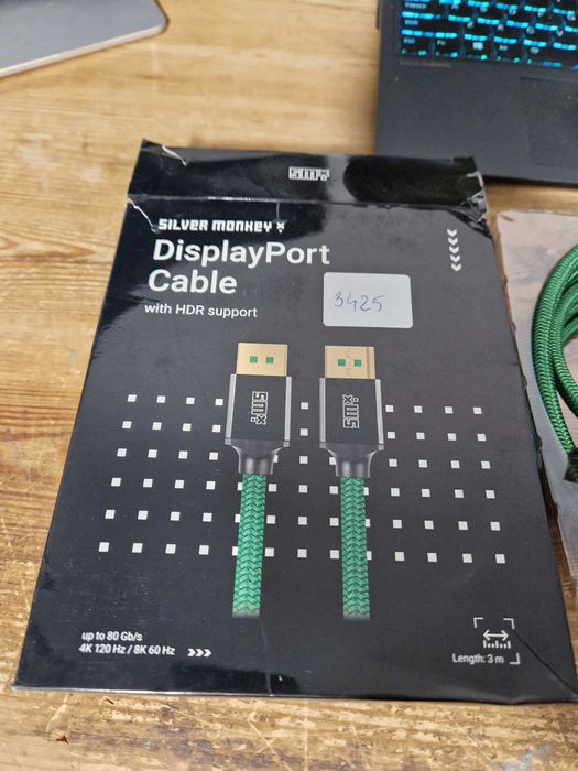 Silver Monkey X Kabel DisplayPort 2.0 3m zielony (3425)