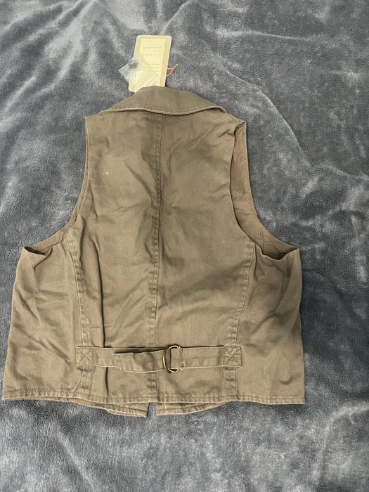 Коричнева джинсова желетка, розмір S