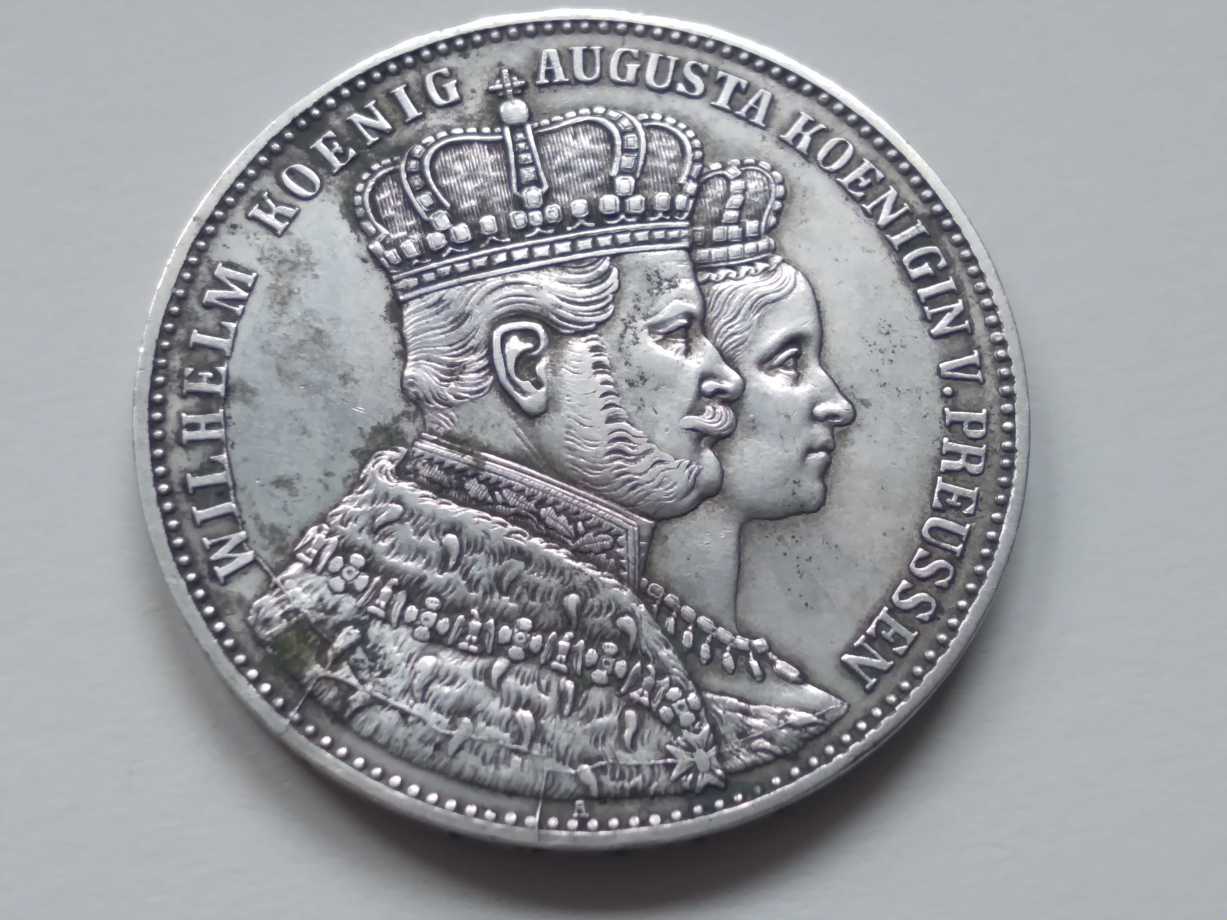 Moneta srebrna Niemcy Prusy talar 1861 rok