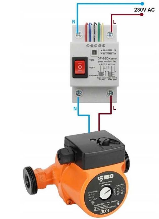 Sterownik poziomu cieczy/wody, regulator, sonda