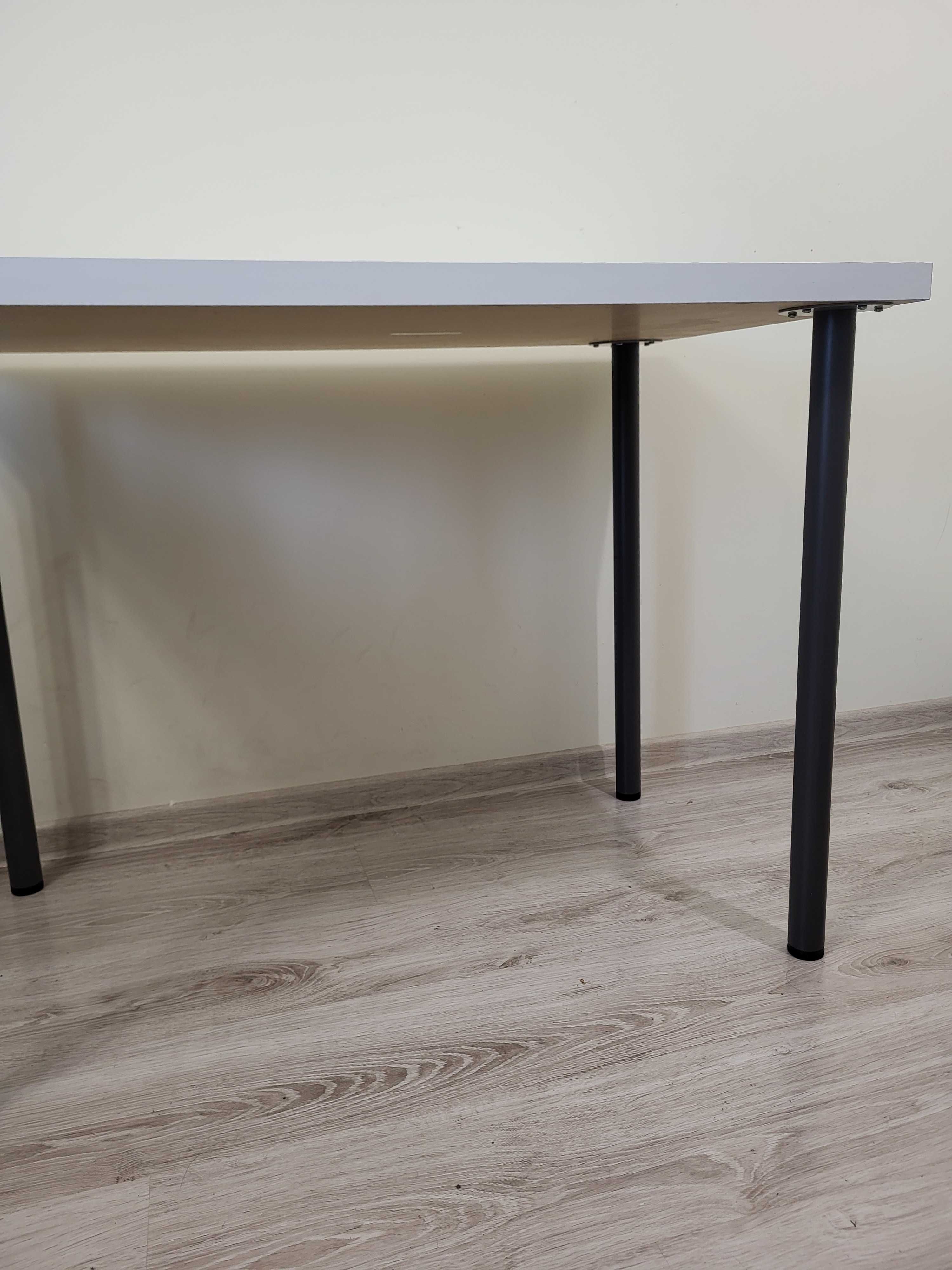 Biurko ikea - białe, szare nóżki