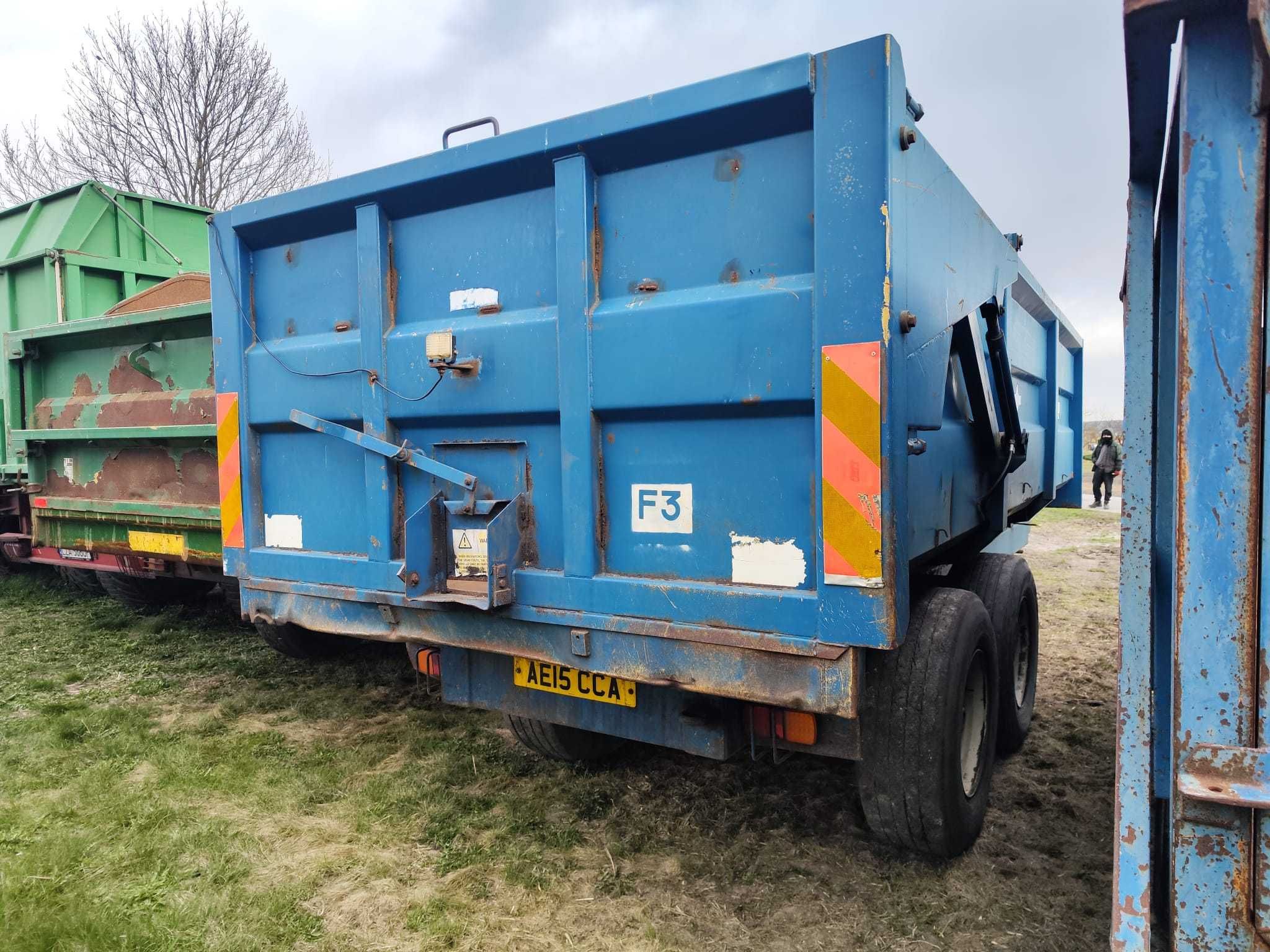 Przyczepa rolnicza tandem 10 12ton klapa hydraulicza plandeka, 8 14
