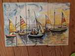 Painel 6 azulejos veleiros