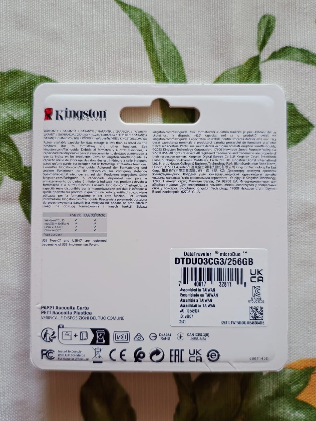 Pendrive USB -C Kingston 256 GB DataTtaveler MicroDuo 3c
