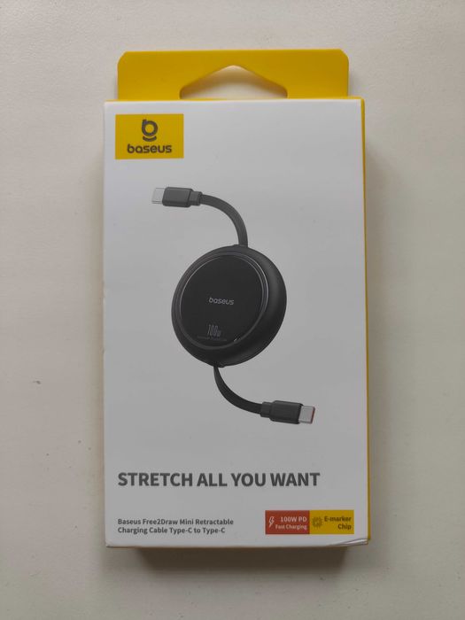 Высувной кабель Baseus 100w 1m USB-C to USB-C