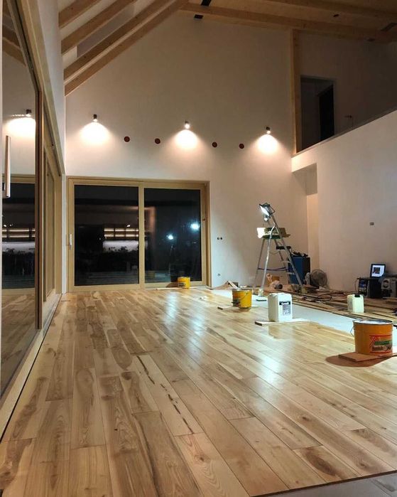 Deska podłogowa DĘBOWA,parkiet -warstwowa/lita, lakierowana,olejowana