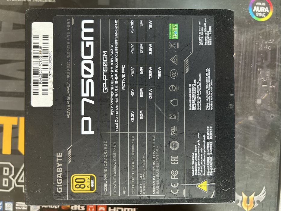 Блок живлення Gigabyte P750GM 750W (GP-P750GM)