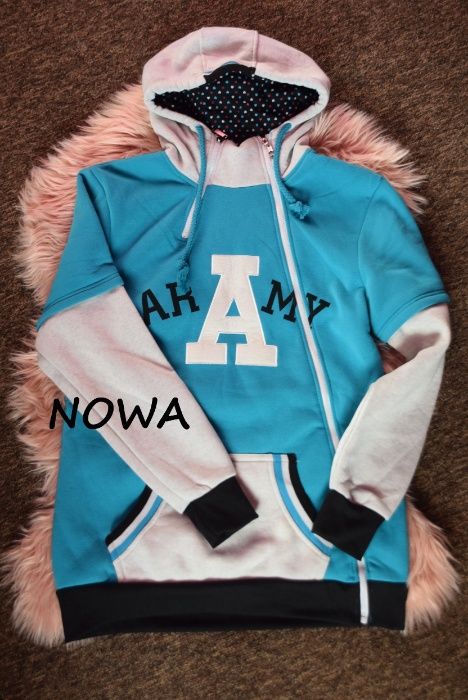 Nowa ciepła długa bluza damska z kapturem Go Start, XXL