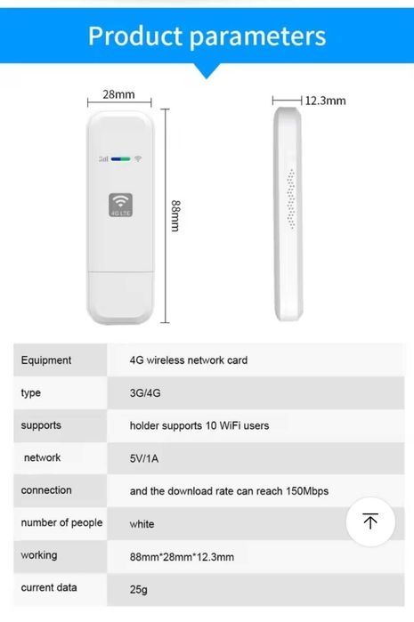 4G Wi-Fi модем/роутер LDW931 USB 3G/4G LTE/модем на сим карту/роутер