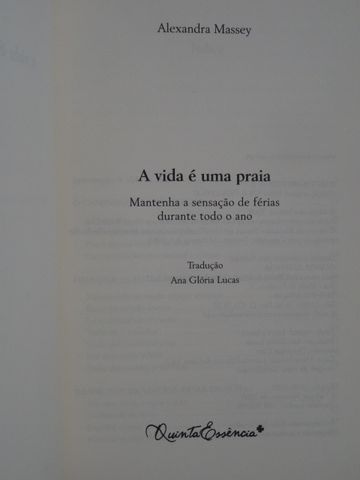 A Vida é Uma Praia de Alexandra Massey