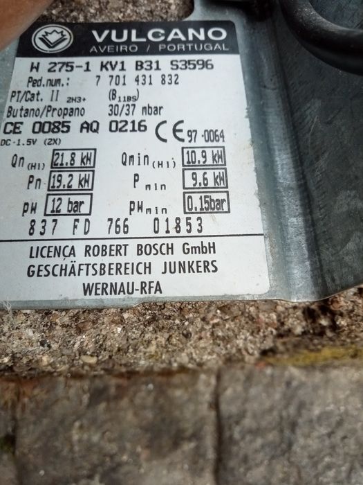 esquentador vulcano (ler descrição)