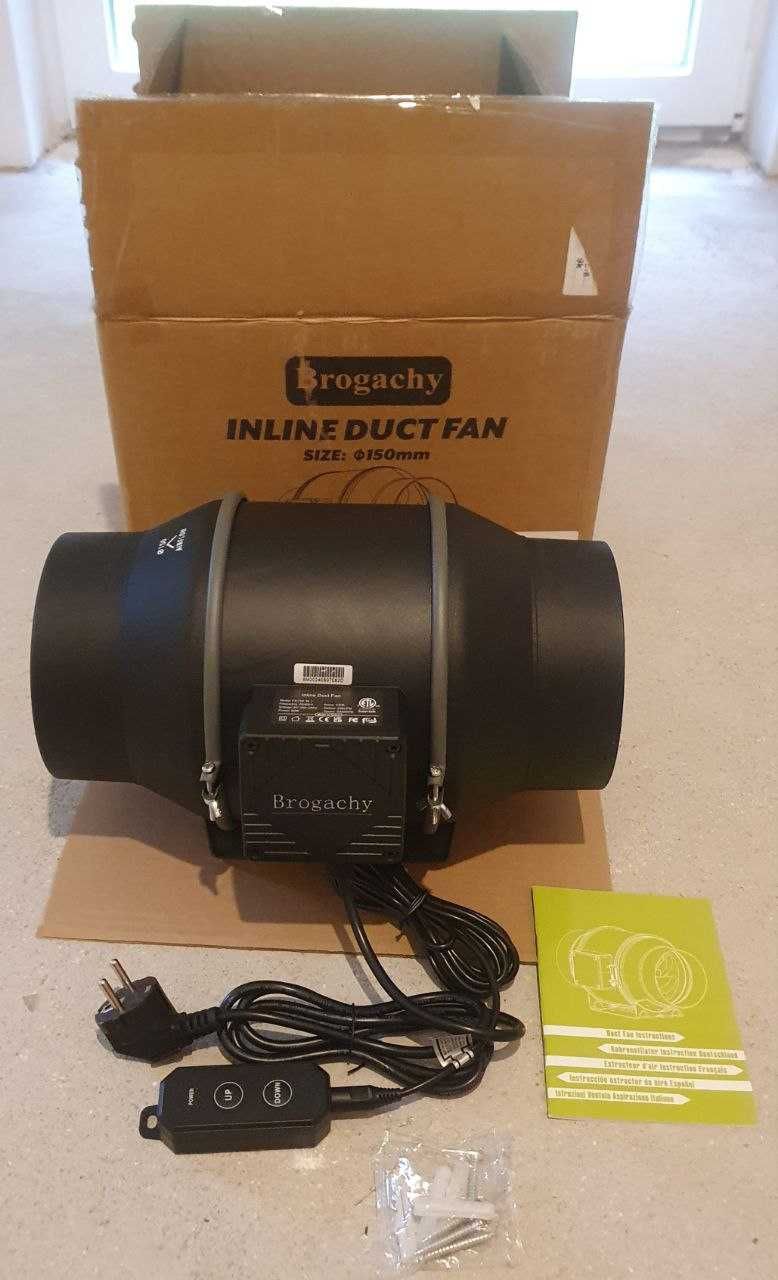 Wentylator kanałowy Brogachy 150 mm z PWM.