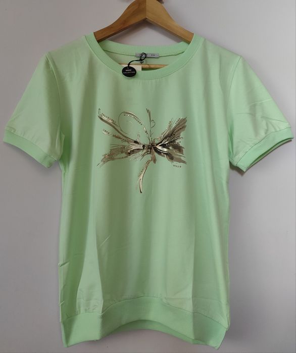 Bawełniana bluzka krótki rękaw z logo ważki Megi S/M