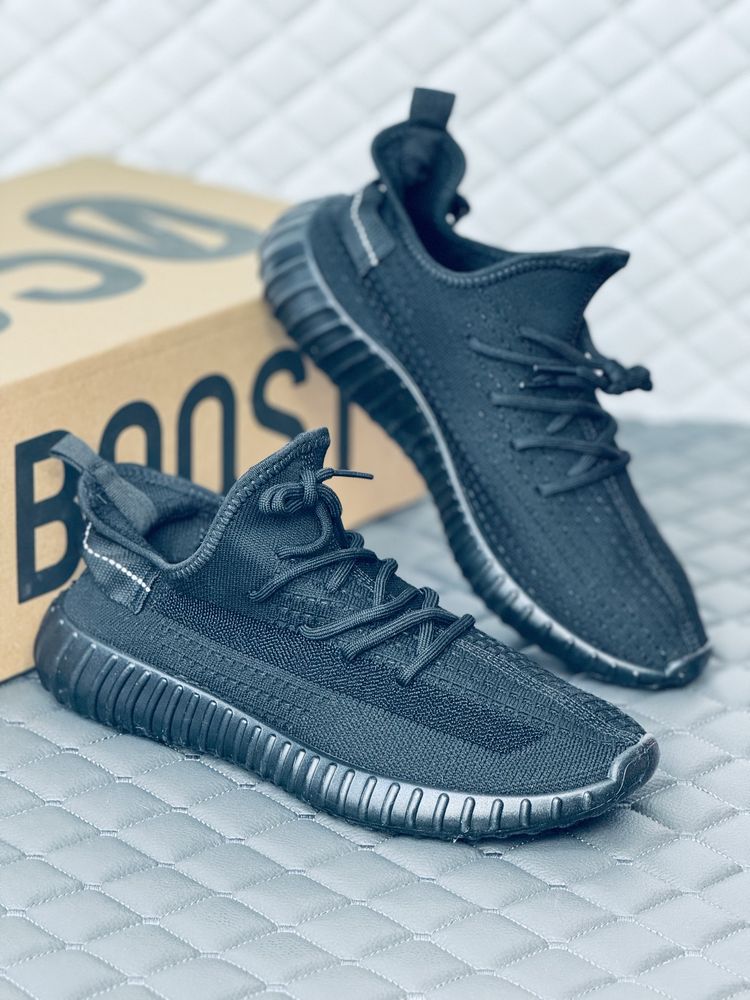 Adidas Yeezy Boost 350 V2 all black кроссовки мужские Адидас Изи буст