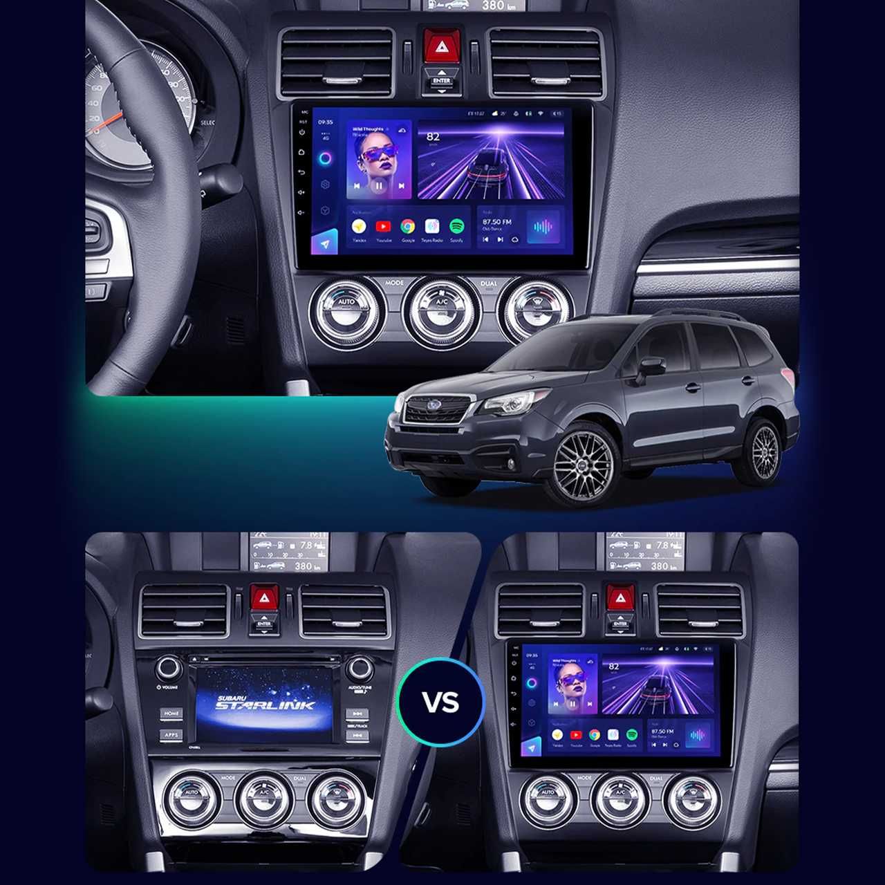 Магнітола Subaru Forester 2, 3, 4 Impreza WRX Legacy android IPS