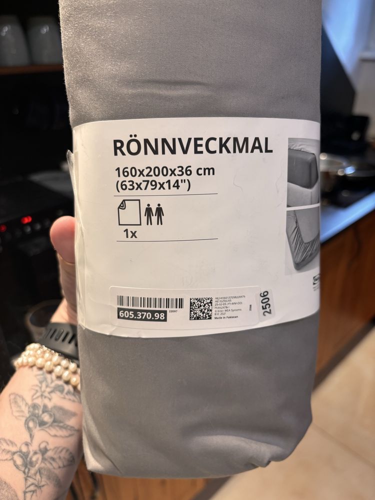 Przescieradło z gumką Ikea Ronnveckmal 160x200