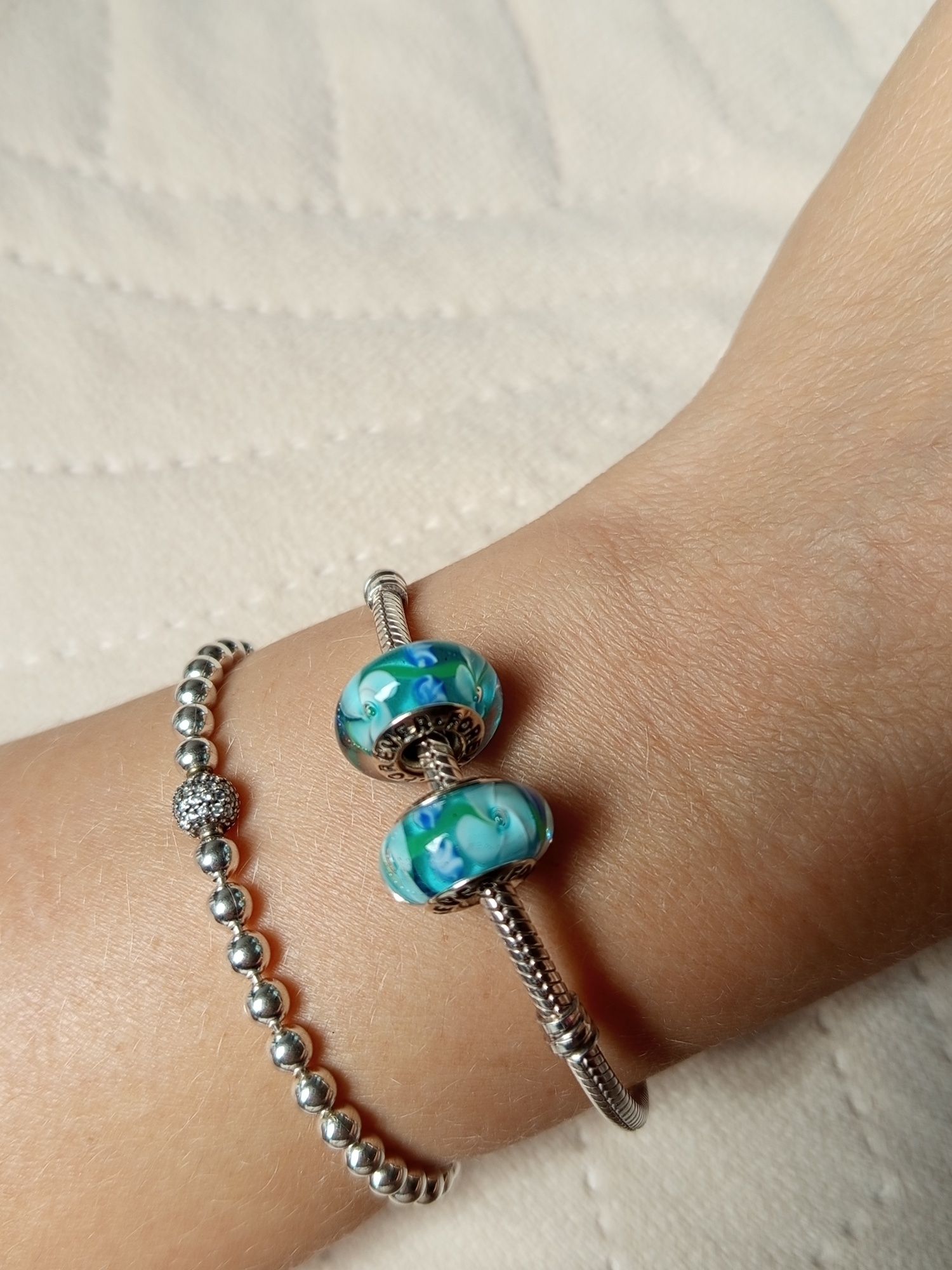 Charms szkiełko szklany koral forever