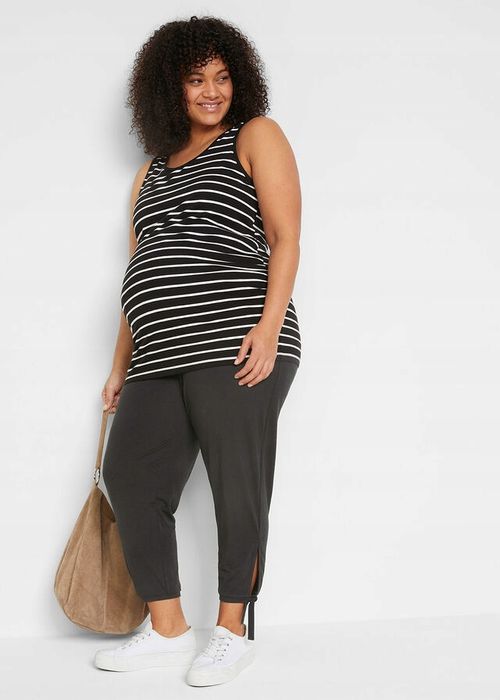 B.P.C spodnie ciążowe czarne luźne zwiewne ^48/50