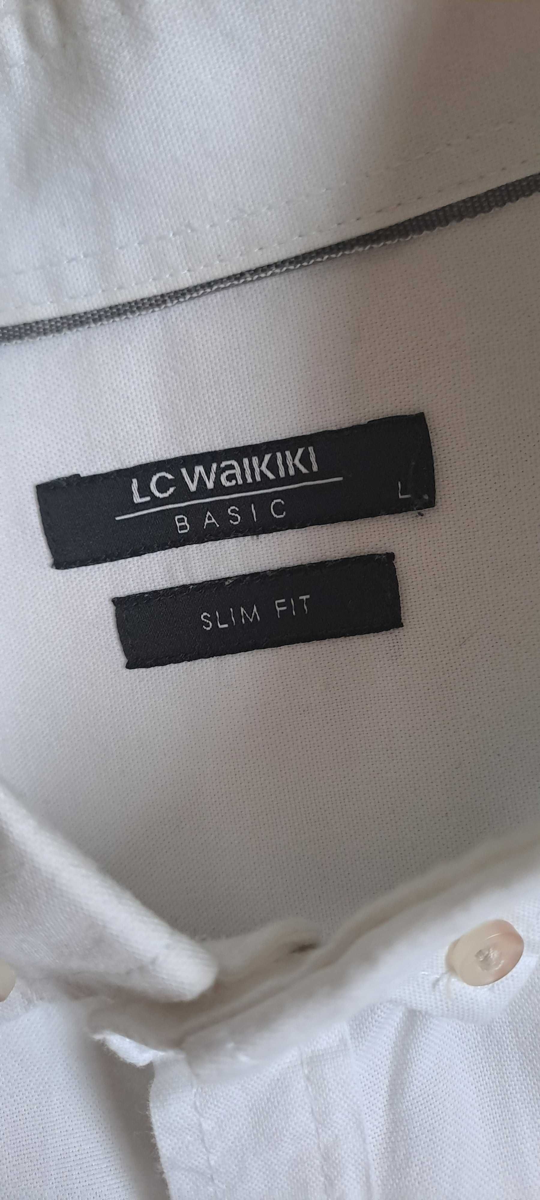 koszula biała slim fit L