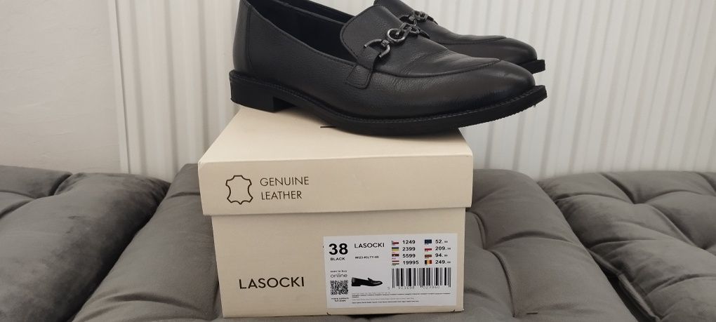 Lasocki Loafersy skórzane 38