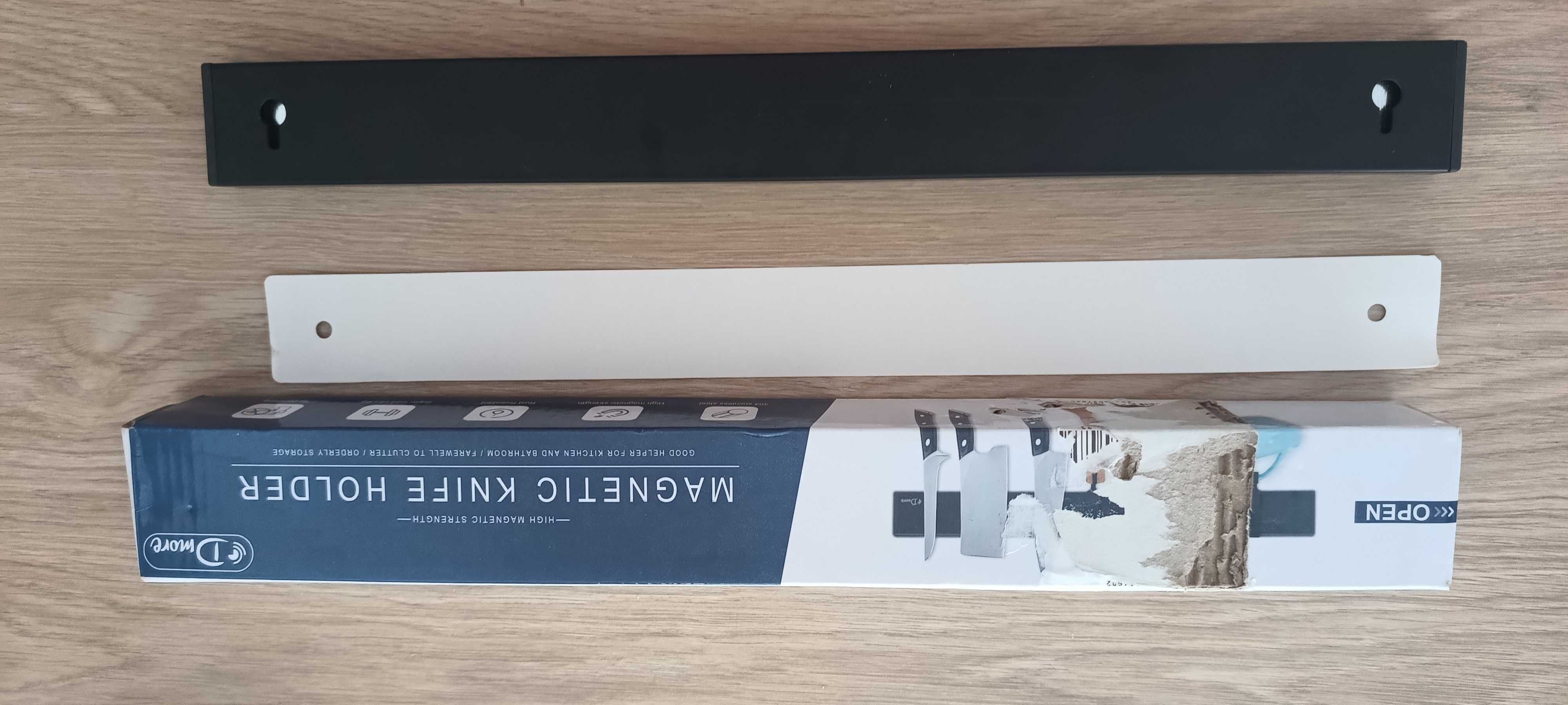 Listwa magnetyczna na noże czarna 40 cm
