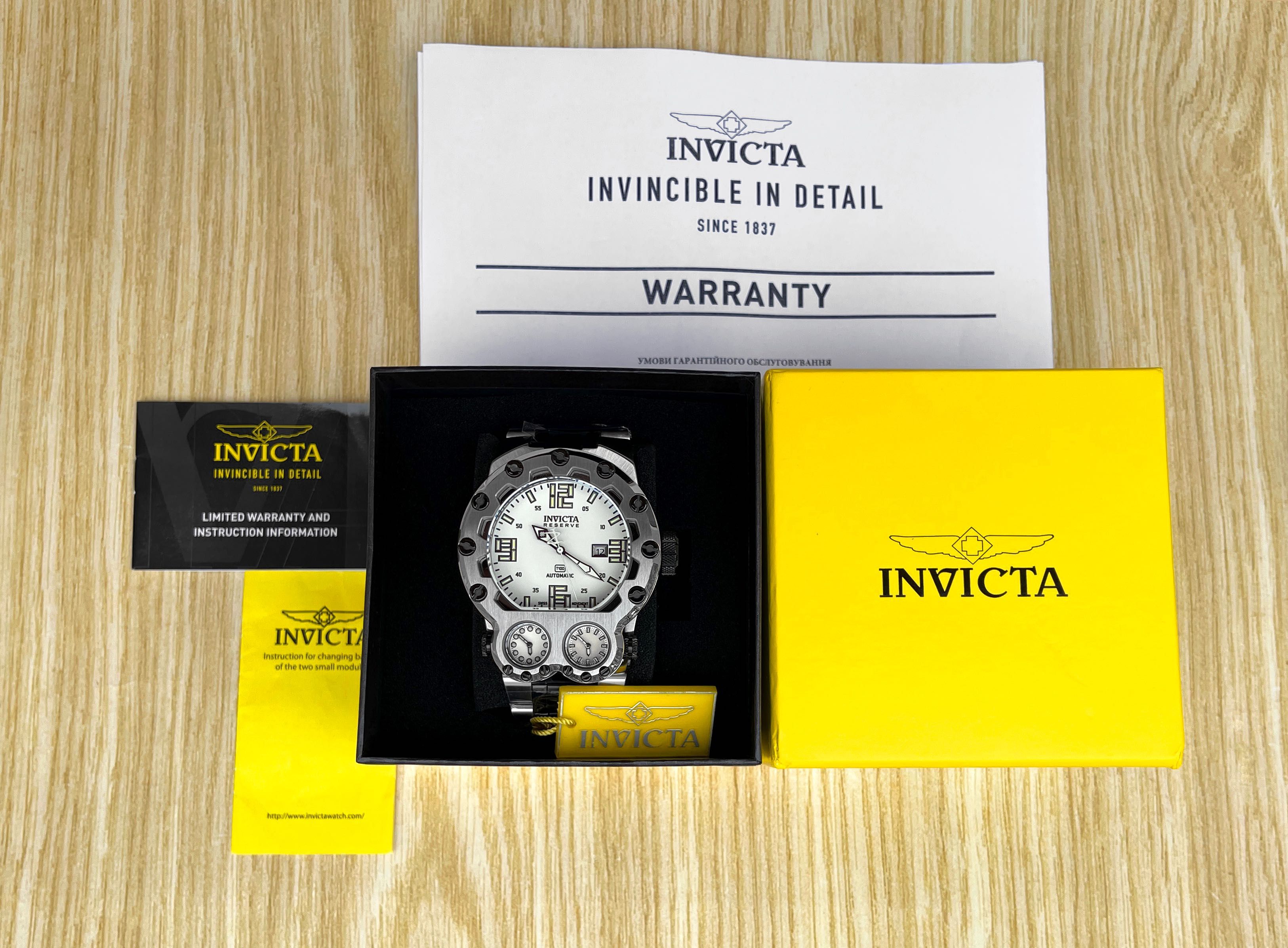 Часы Invicta 37558 Reserve Bolt Magnum Tria SWISS Automatic 52 mm.