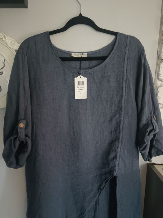 Bluzka tunika lniana nowa